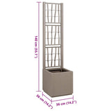 Garden Planter Grey 36 x 36 x 140 cm Polypropylene
