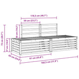 Sofa Sets 2 Piece Natural 91 x 63 x 73 cm Solid Acacia Wood