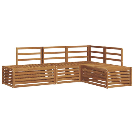 Outdoor Sofa Set 4 Piece Natural Solid Acacia Wood