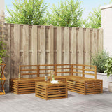 Outdoor Sofa Set 5 Piece Natural Solid Acacia Wood