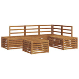 Outdoor Sofa Set 5 Piece Natural Solid Acacia Wood