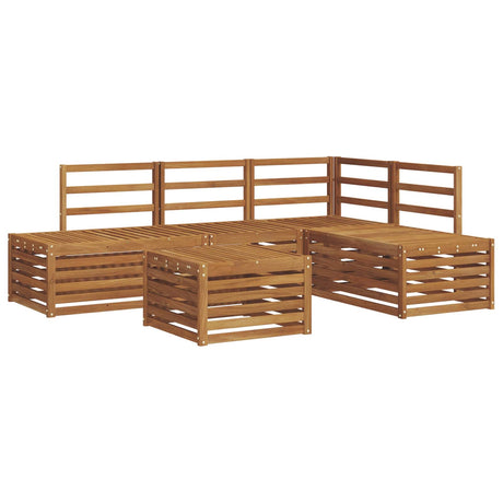 Outdoor Sofa Set 5 Piece Natural Solid Acacia Wood