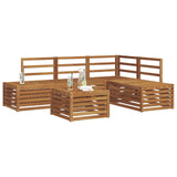 Outdoor Sofa Set 5 Piece Natural Solid Acacia Wood