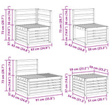 Outdoor Sofa Set 5 Piece Natural Solid Acacia Wood
