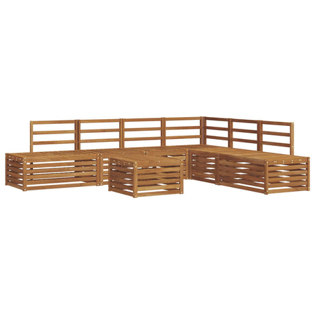 Sofa Sets 7 Piece Natural Solid Acacia Wood