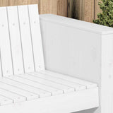 Garden Sofa White 134 x 60 x 62 cm Solid pine wood