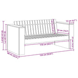Garden Sofa White 134 x 60 x 62 cm Solid pine wood