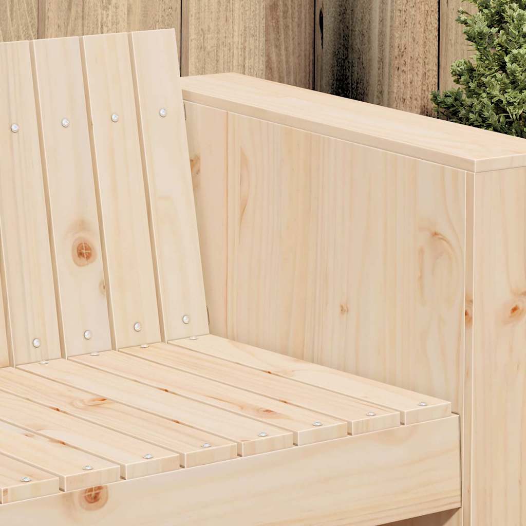 Garden Sofa Brown 185.5 x 60 x 62 cm Solid pine wood