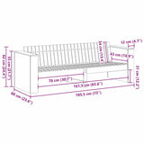 Garden Sofa Brown 185.5 x 60 x 62 cm Solid pine wood