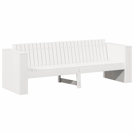 Garden Sofa White 185.5 x 60 x 62 cm Solid pine wood