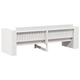 Garden Sofa White 185.5 x 60 x 62 cm Solid pine wood