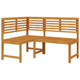 Garden Bench Set 4 pcs Brown Solid acacia wood
