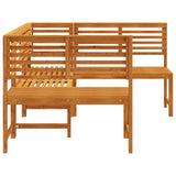 Garden Bench Set 3 pcs Brown Solid acacia wood
