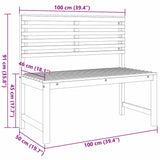 Garden Bench Set 3 pcs Brown Solid acacia wood