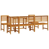 Garden Bistro Set 6 pcs Brown Solid acacia wood