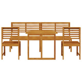 Garden Bistro Set 5 pcs Brown Solid acacia wood