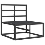 Outdoor Furniture with Cushion with Pillow Black Aluminium