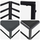 Outdoor Furniture with Cushion with Pillow Black Aluminium