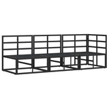 Outdoor Furniture with Cushion with Pillow Black Aluminium