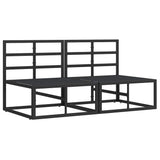 Outdoor Furniture with Cushion with Pillow Black Aluminium