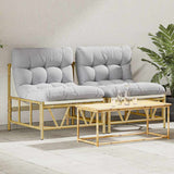 Garden Chair 2 pcs Light grey 75 x 75 x 71 cm Steel