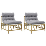 Garden Chair 2 pcs Light grey 75 x 75 x 71 cm Steel