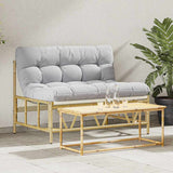 Garden Bench Light grey 110 x 75x 71 cm Steel