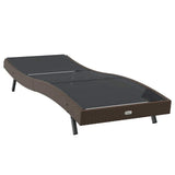 Sunlounger Brown 70 x 197 x 82 cm Poly Rattan and Metal
