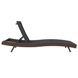 Sunlounger Brown 70 x 197 x 82 cm Poly Rattan and Metal