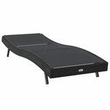 Sunlounger Black 70 x 197 x 82 cm Poly Rattan and Metal