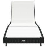 Sunlounger Reclining 1-person Black and White 70 x 197 x 82 cm