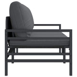 Outdoor Furniture with Cushion with Pillow Anthracite Steel