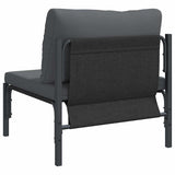 Outdoor Furniture with Cushion with Pillow Anthracite Steel