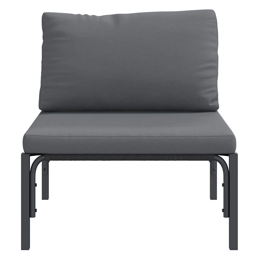 Outdoor Furniture with Cushion with Pillow Anthracite Steel