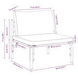 Outdoor Furniture with Cushion with Pillow Anthracite Steel