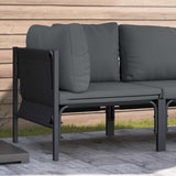 Outdoor Furniture with Cushion with Pillow Anthracite Steel