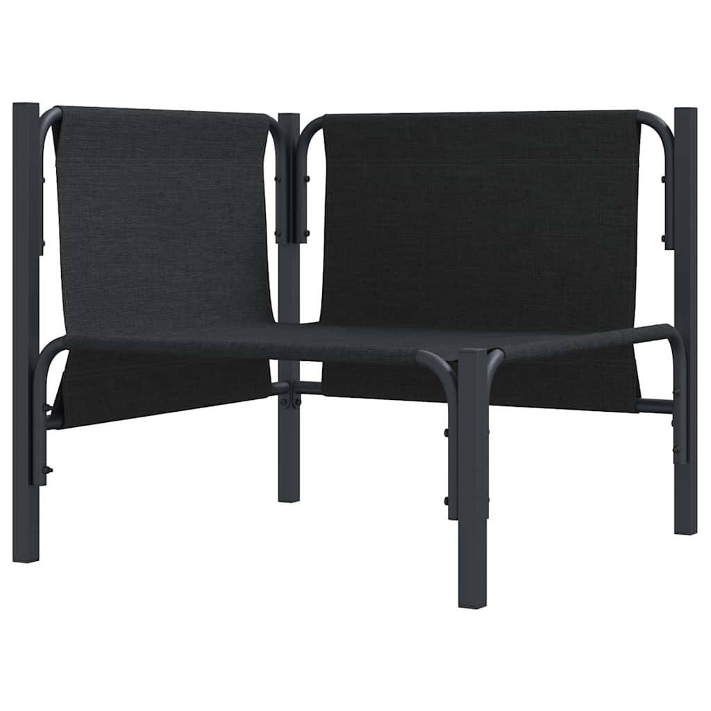 Outdoor Furniture with Cushion with Pillow Anthracite Steel