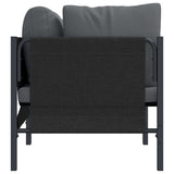 Outdoor Furniture with Cushion with Pillow Anthracite Steel
