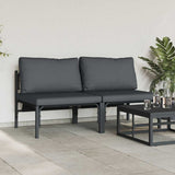 Outdoor Furniture with Cushion with Pillow Anthracite Steel