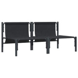 Outdoor Furniture with Cushion with Pillow Anthracite Steel
