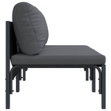 Outdoor Furniture with Cushion with Pillow Anthracite Steel
