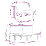Outdoor Furniture with Cushion with Pillow Anthracite Steel
