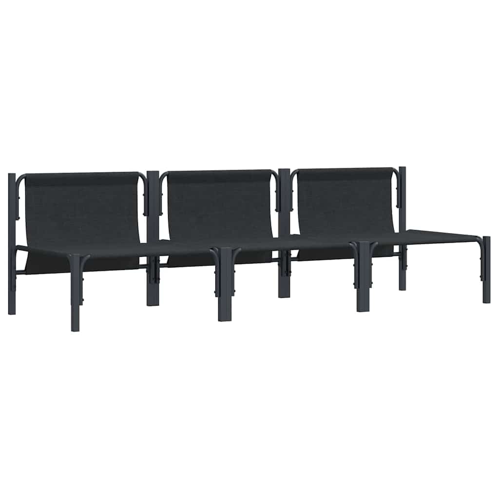 Outdoor Furniture with Cushion with Pillow Anthracite Steel