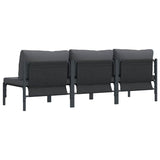 Outdoor Furniture with Cushion with Pillow Anthracite Steel
