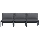 Outdoor Furniture with Cushion with Pillow Anthracite Steel