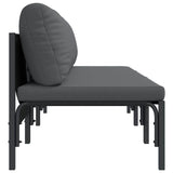Outdoor Furniture with Cushion with Pillow Anthracite Steel