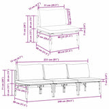Outdoor Furniture with Cushion with Pillow Anthracite Steel