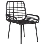 Garden Dining Set 3 pcs Black and Anthracite