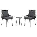 Garden Dining Set 3 pcs Black and Anthracite