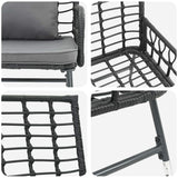Garden Dining Set 3 pcs Black and Anthracite